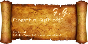 Fingerhut Győző névjegykártya