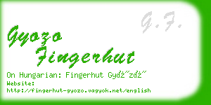 gyozo fingerhut business card